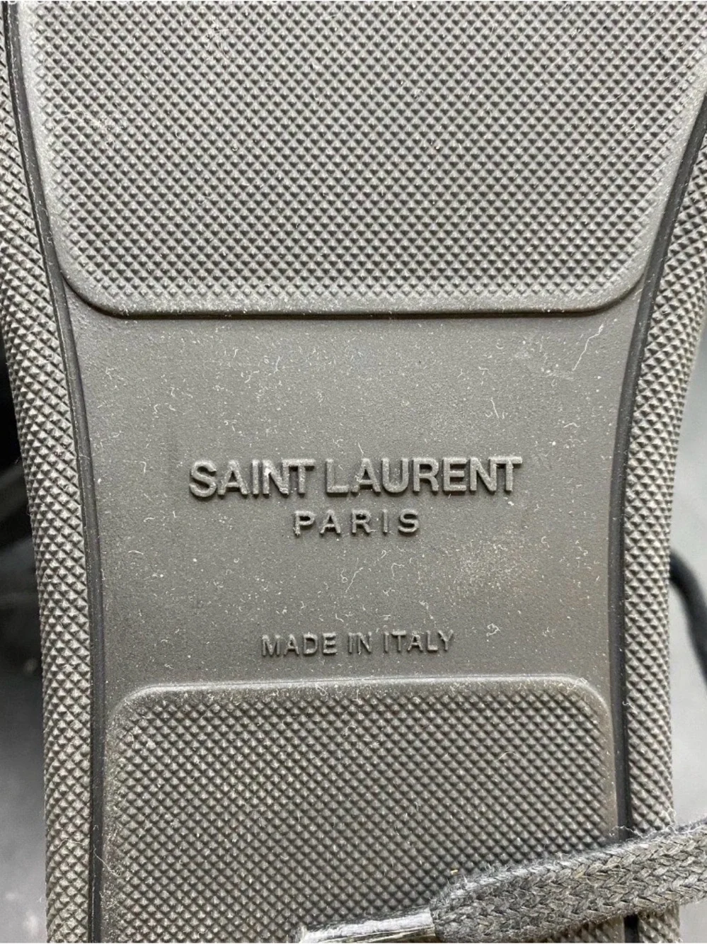 Saint Laurent Black Leather High-Top Sneakers with Gold Logo